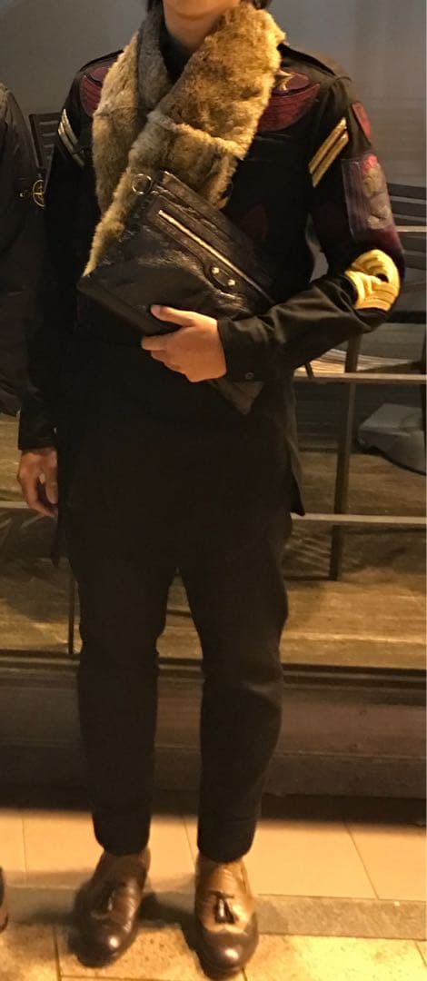 ドリスヴァンノッテン2016AW ミリタリースタイル刺繍入り長袖シャツ