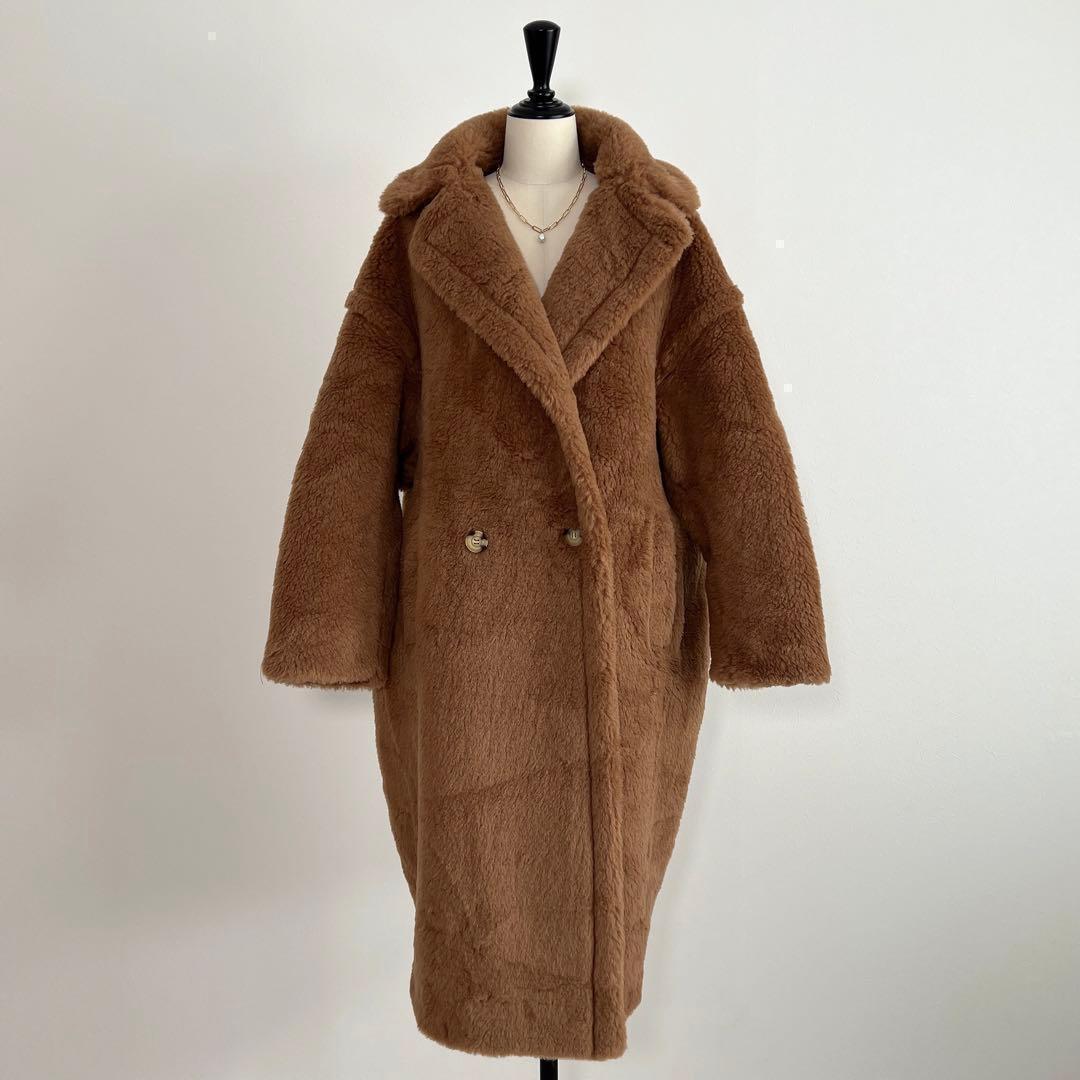 新型最新作❗️ベアロングコート テディコート ライトブラウン キャメル
