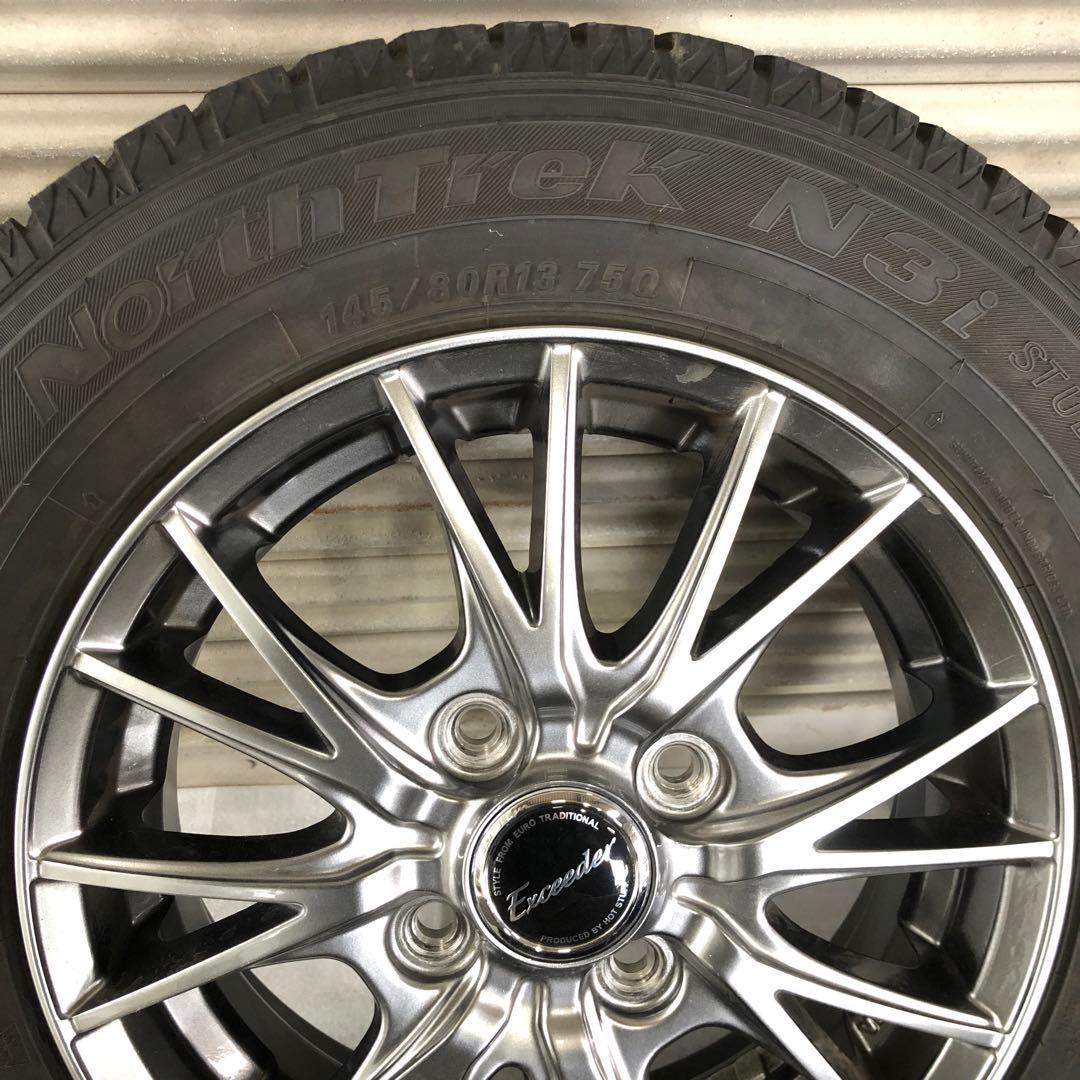 North trek 145/80R13 スタッドレスタイヤ ホイール付き4本