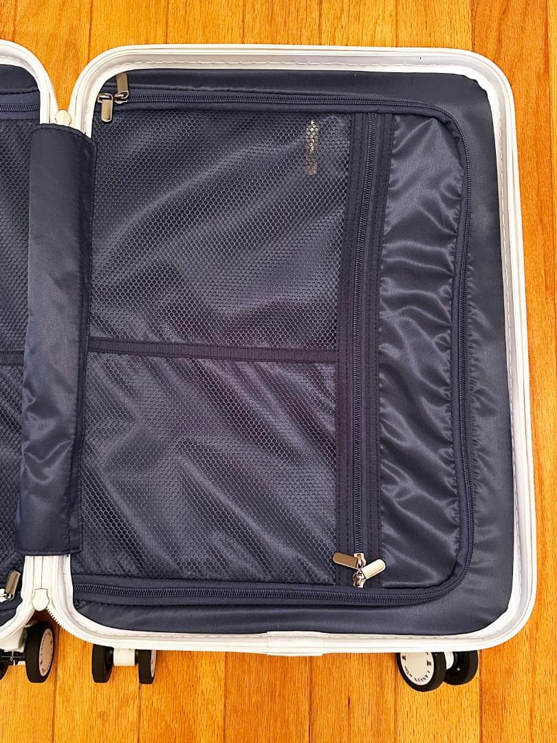 極美品★1回のみ使用 ランバンオンブルー フロントオープン キャリーケース 白