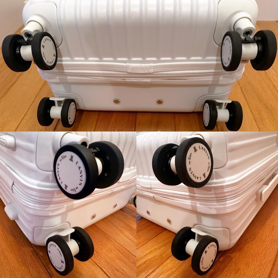 極美品★1回のみ使用 ランバンオンブルー フロントオープン キャリーケース 白