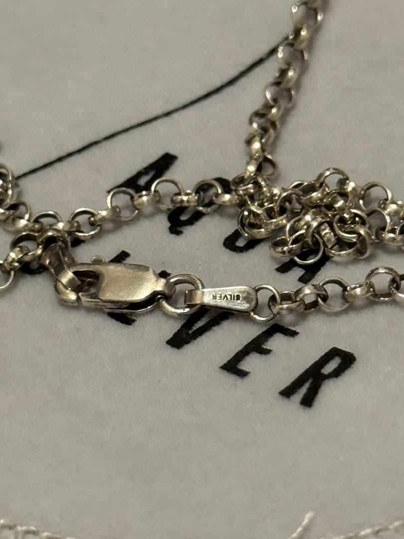 925シルバー ロールチェーンネックレス