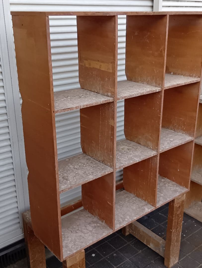 レース とまり木 9仕切りマス目棚　盆栽　苗木棚　工具棚　鳩道具　愛鳩の友レア