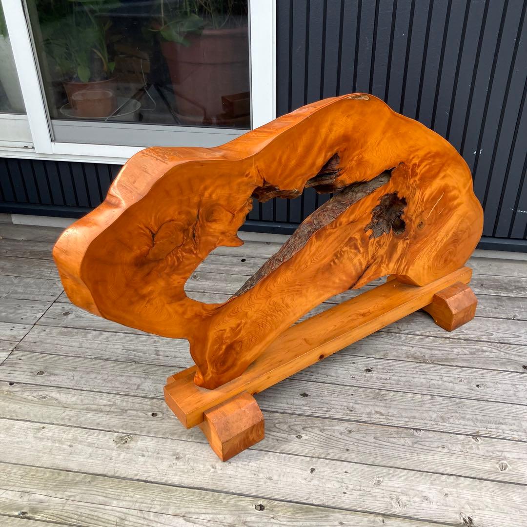 昭和レトロ 銘木一枚板 衝立 オブジェ 飾り 古民家古家具 玄関飾り ビンテージ