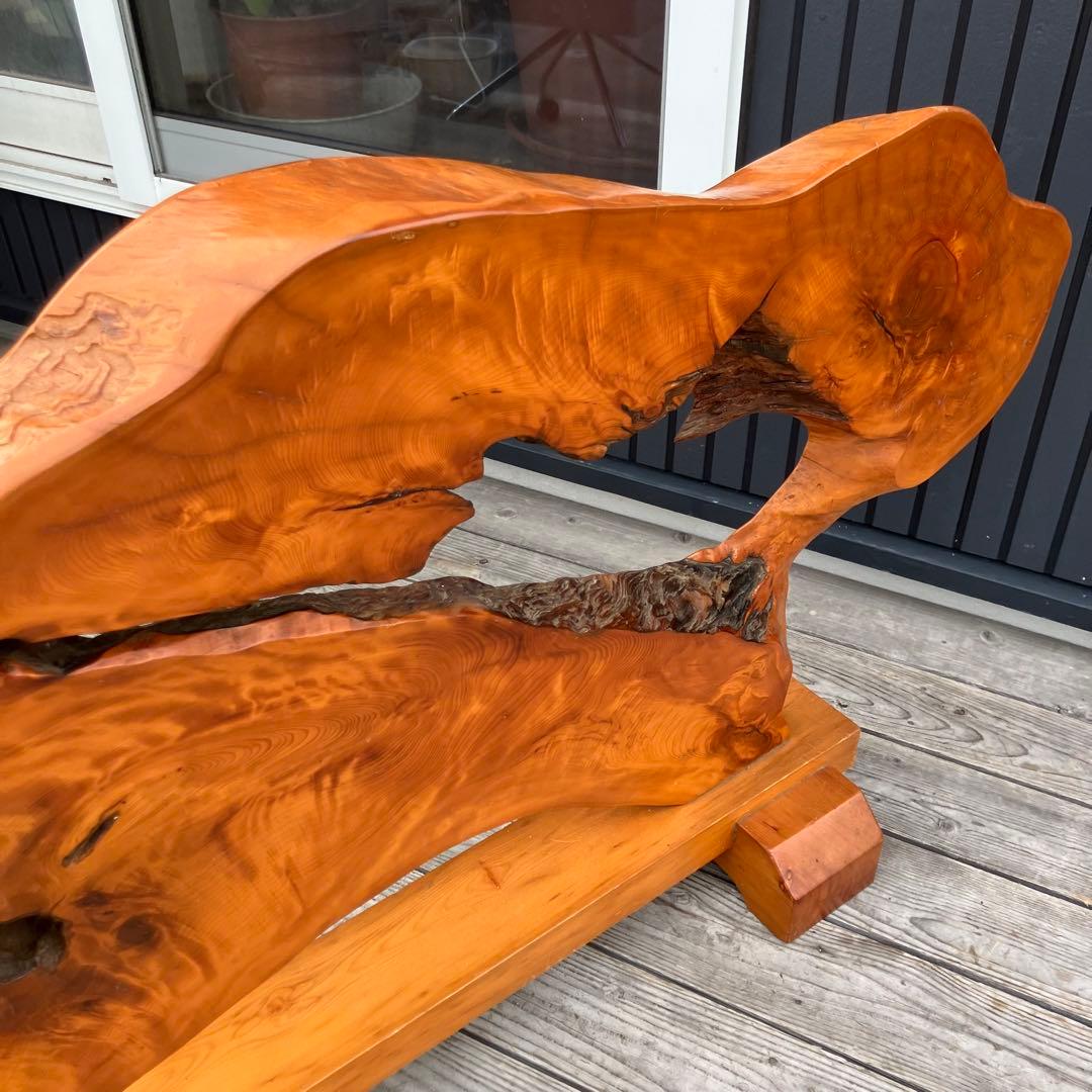 昭和レトロ 銘木一枚板 衝立 オブジェ 飾り 古民家古家具 玄関飾り ビンテージ