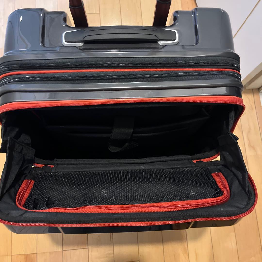 HIDEO WAKAMATSU スーツケース ジッパー 拡張機能付き ブラック