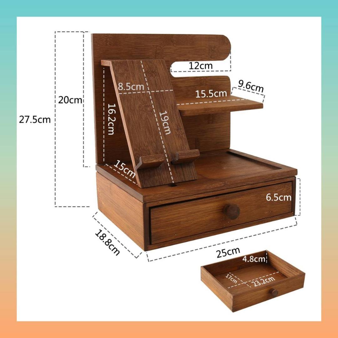 卓上ラック 小物入れ 収納機能満載の充電スタンド ペン立て