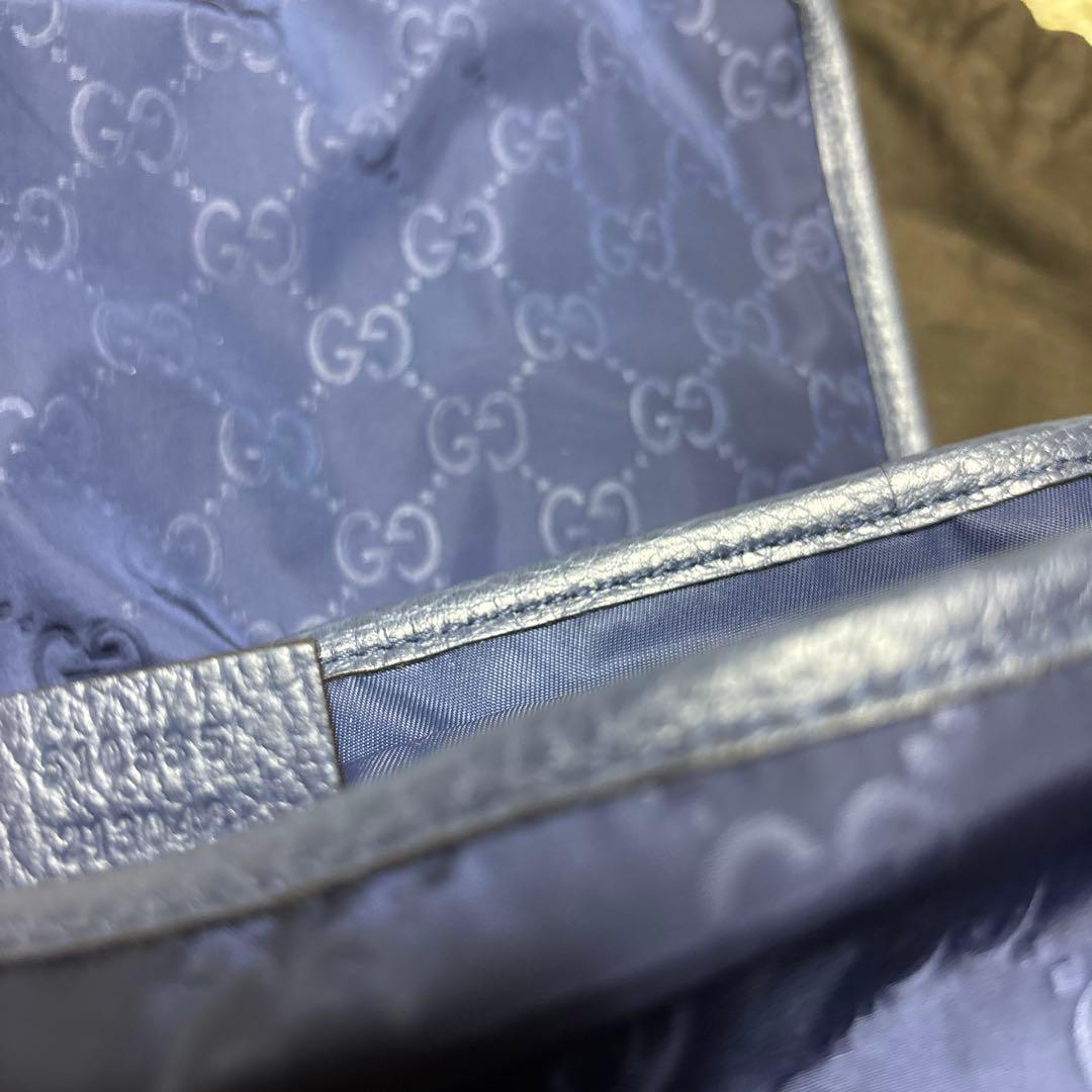 GUCCI グッチ ブルー ネイビー ミニメッセンジャーバッグ GGスプリーム