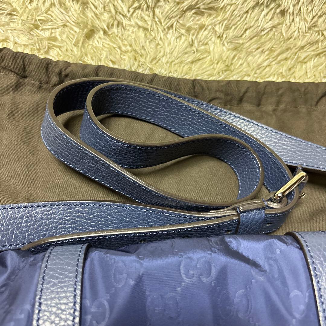 GUCCI グッチ ブルー ネイビー ミニメッセンジャーバッグ GGスプリーム