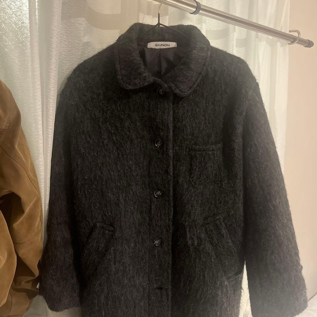 round collar wool coat / ラウンドカラーウールコート