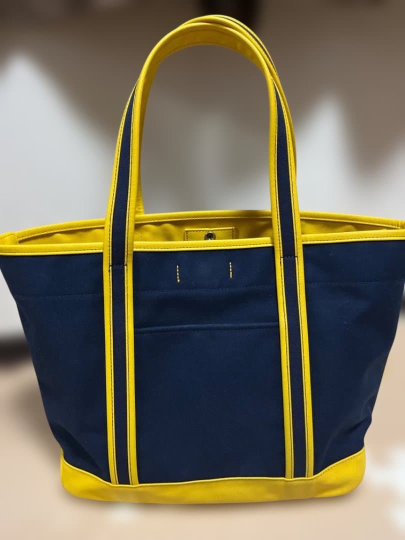 ポータートートバッグ★ボーイフレンド★ネイビー★L★中古★