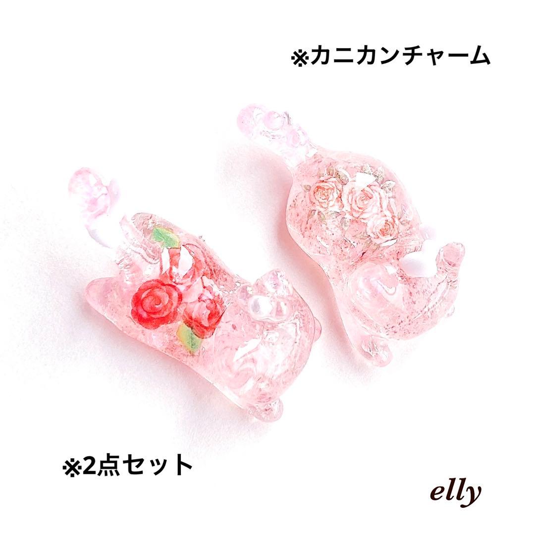 【sawasawa様】天然石　ムーンストーン　和柄　じゃれ猫　レジン　ストラップ