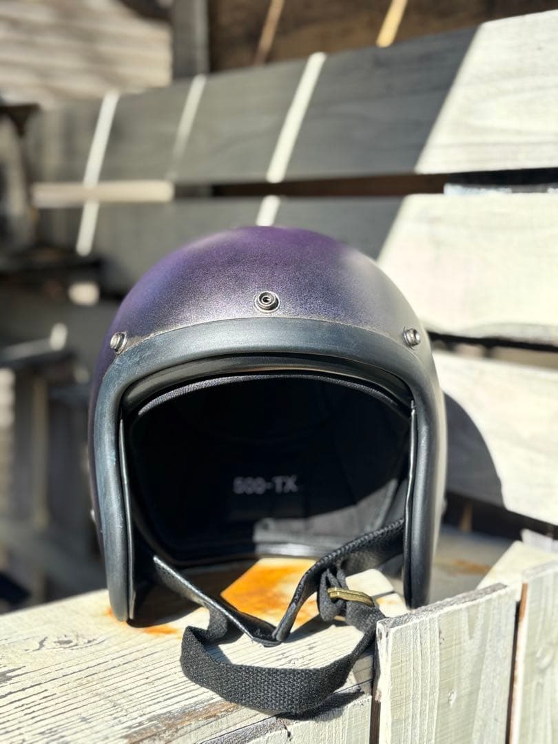 RAMSKIT カスタムヘルメット 500TX 小帽体 深め XLマットパープル