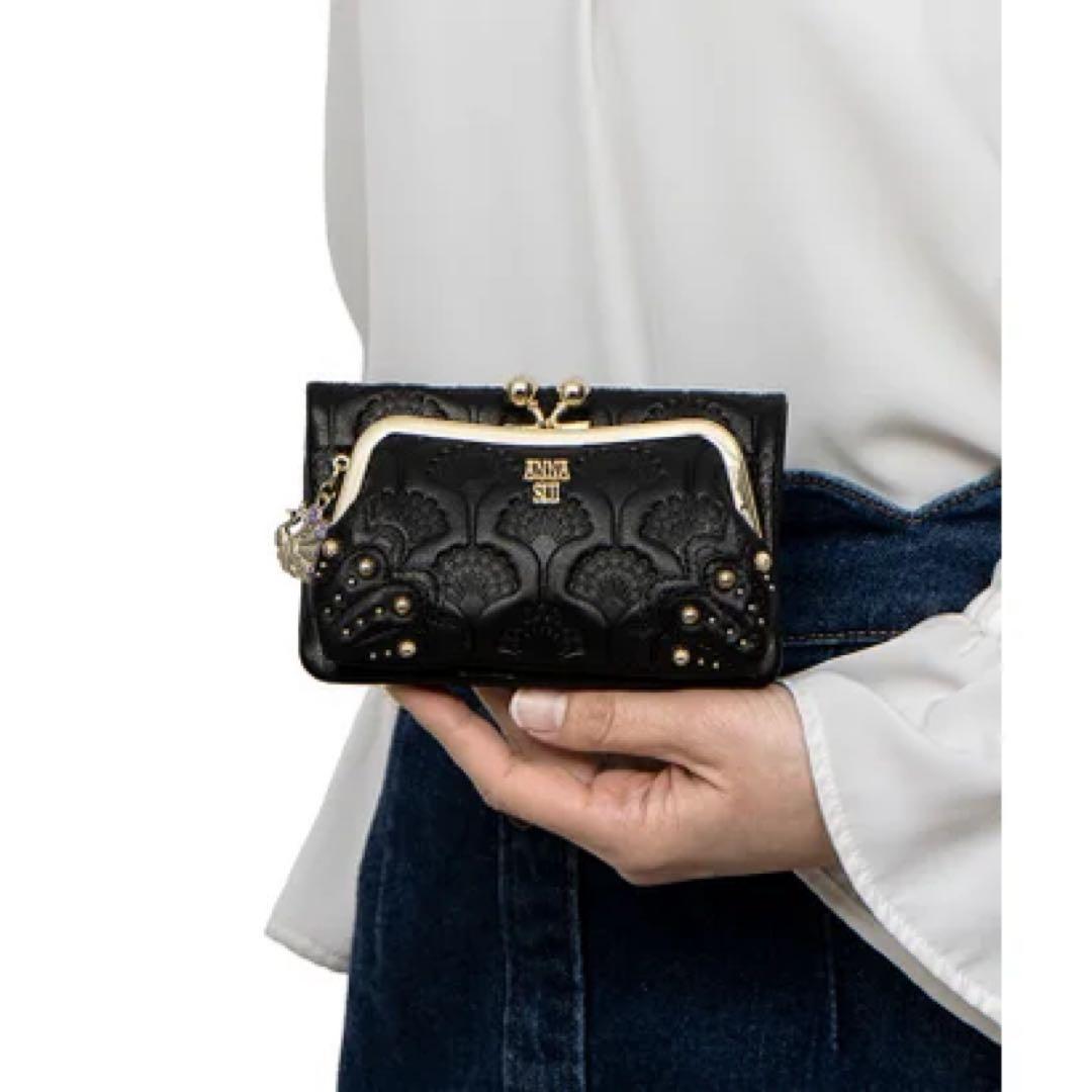 【新品】ANNA SUI ピーコック二つ折りがま口財布