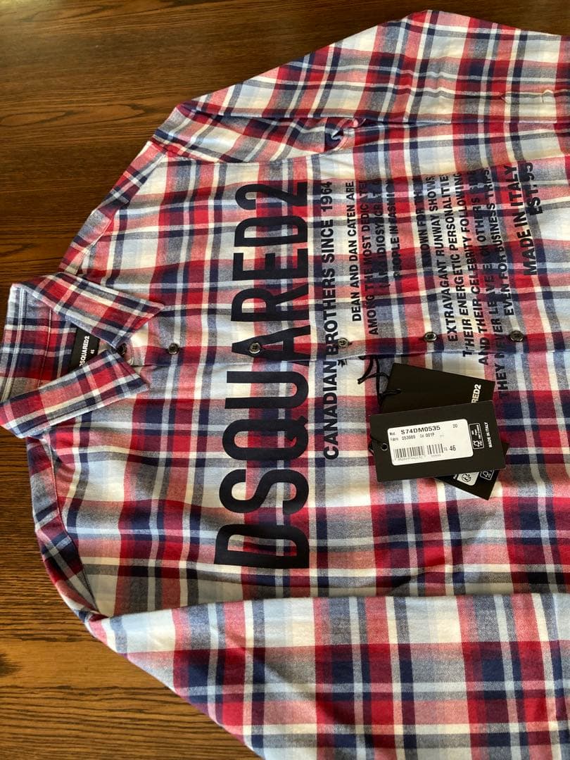 DSQUARED2 新品タグ付 Canadianチェックシャツ size46