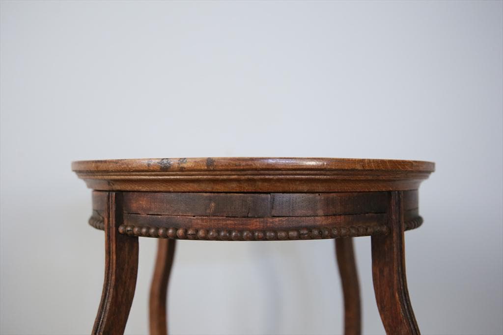 フランスアンティーク木製サイドテーブル/オケージョナル机/飾り棚(90-253)