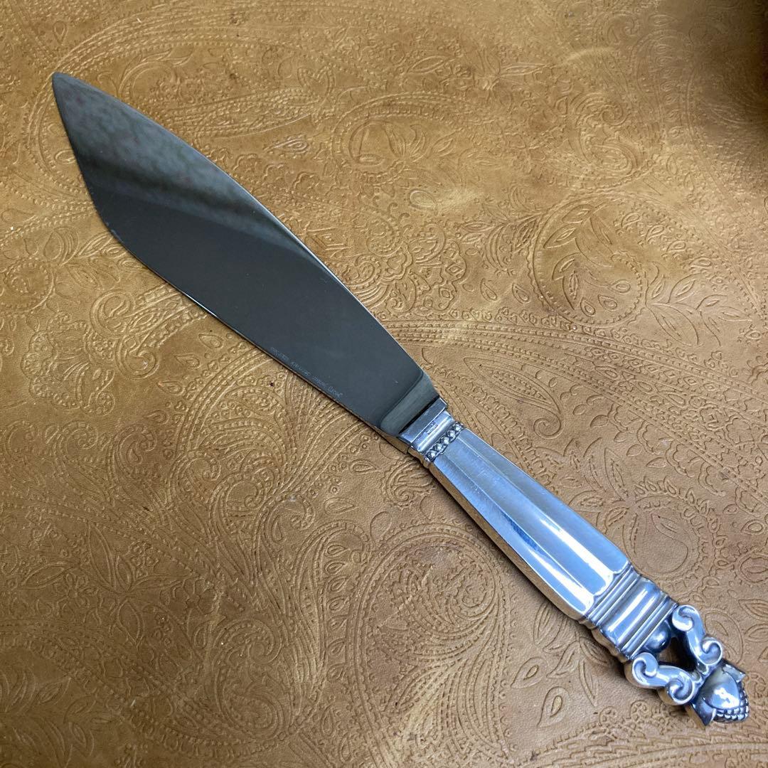 【E 】純銀 ケーキナイフ エコーン【訳あり】