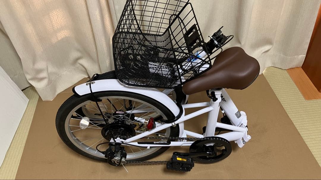 GRIFIN 折りたたみ自転車 ホワイト20インチ6段サークル錠