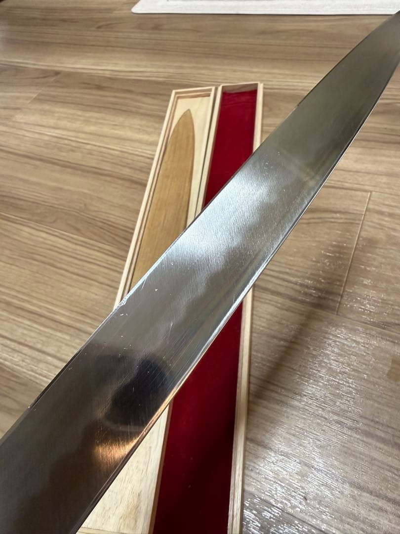 本家源正吉作之　柳刃包丁　 刺身包丁 鞘付き　刃渡り尺