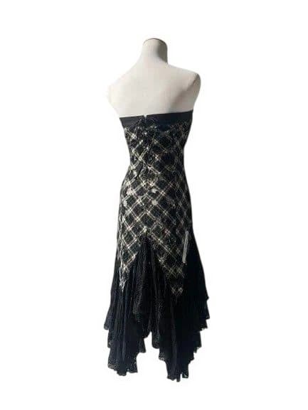 Alice auaa ストラップレス チェック柄ワンピース