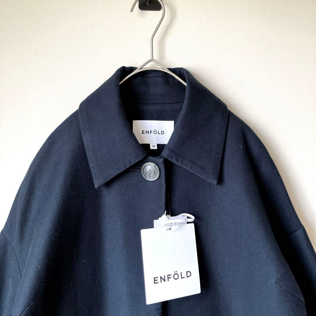 ENFOLD ダブルツイルステンカラーコート ハイク　オーラリー