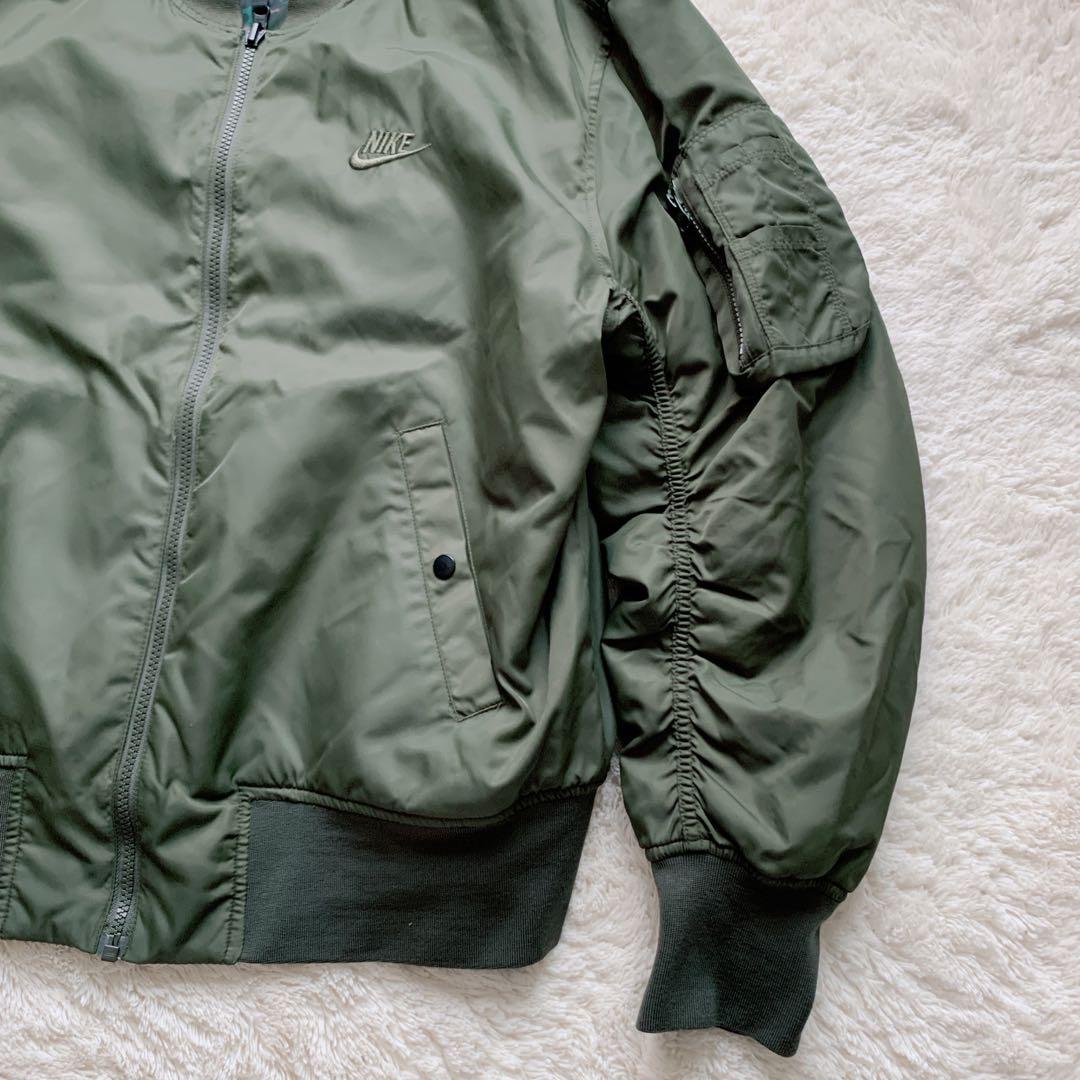 【美品】希少NIKE MA 1 ボンバージャケットL オリーブ　リバーシブル