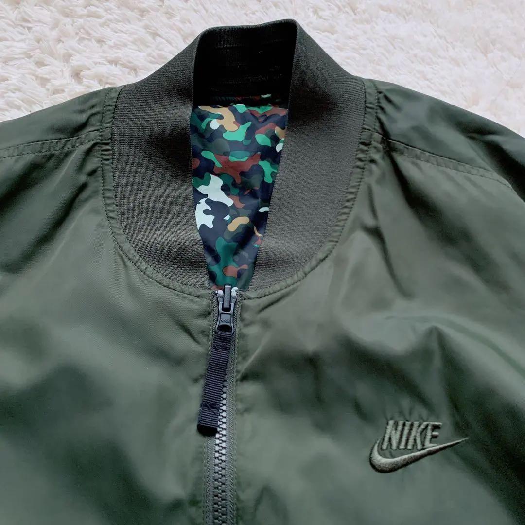 【美品】希少NIKE MA 1 ボンバージャケットL オリーブ　リバーシブル