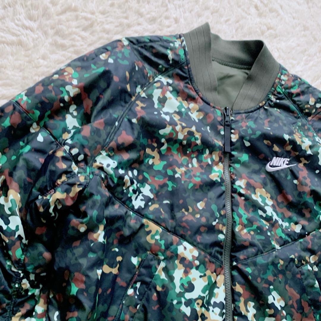 【美品】希少NIKE MA 1 ボンバージャケットL オリーブ　リバーシブル