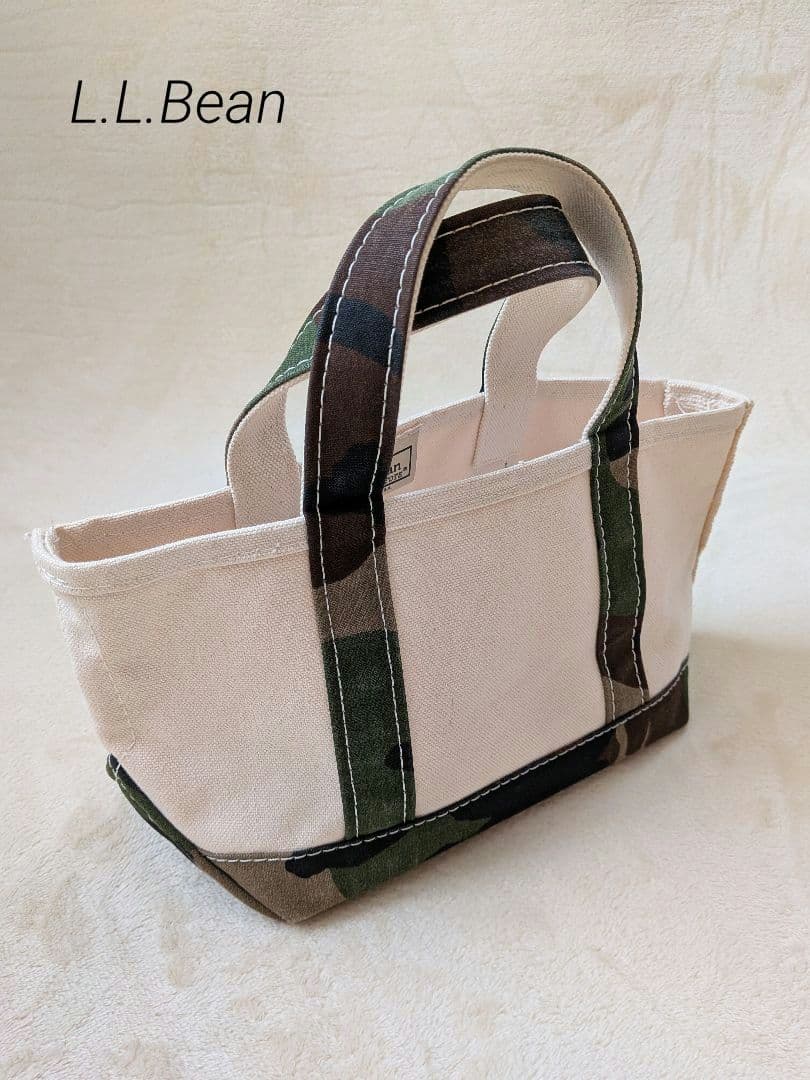 希少　L.L.Bean　キャンバス地トートバック ミニ　迷彩柄　廃盤色　即日発送