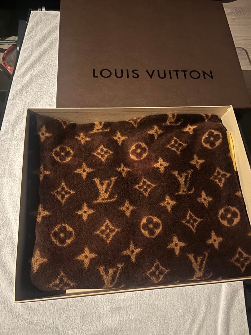 ルイヴィトンモノグラム柄バスタオル