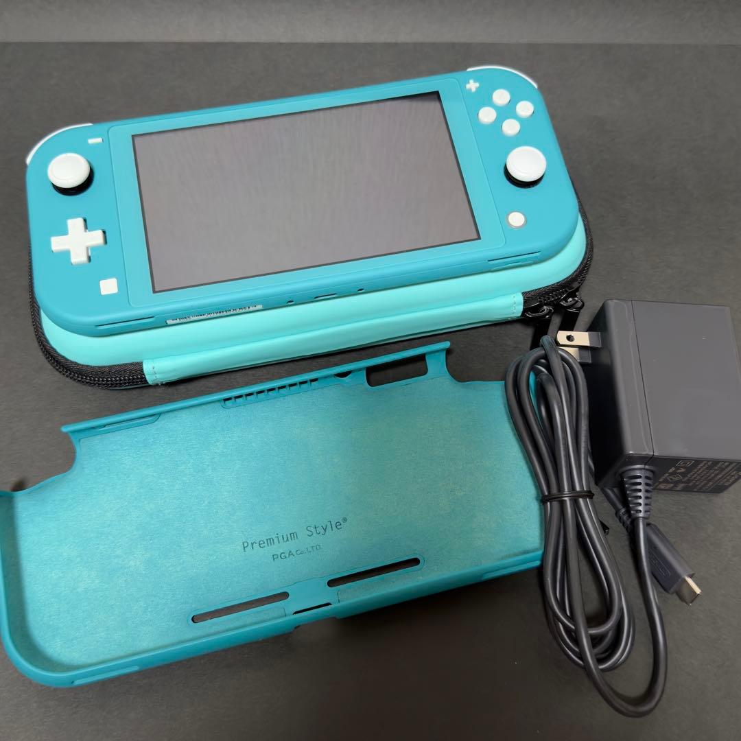 Nintendo Switch Lite ターコイズ カバーケース 充電器付き