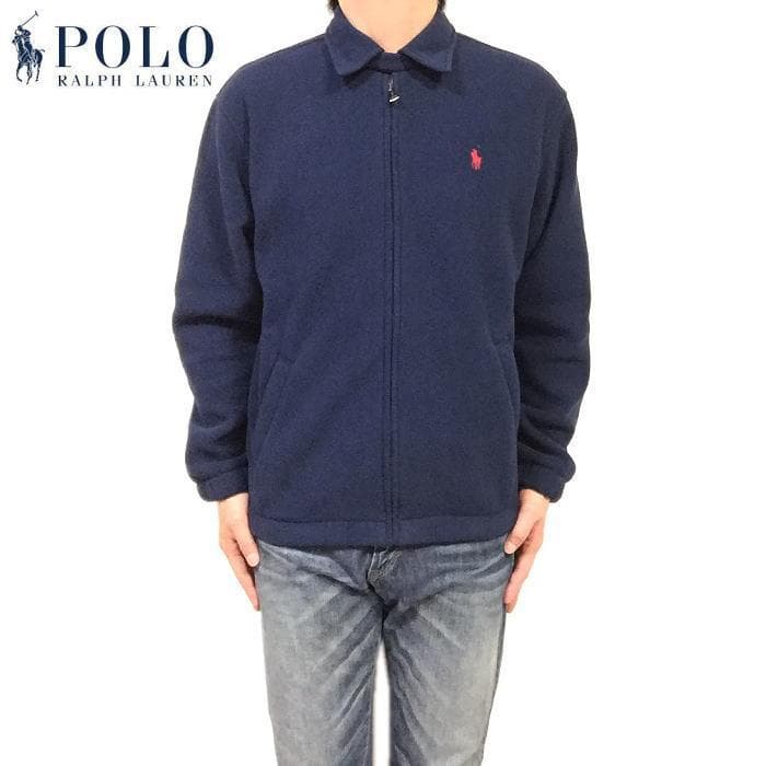 美品 ポロラルフローレン ベイポート フリース ジャケット ネイビー USサイズ