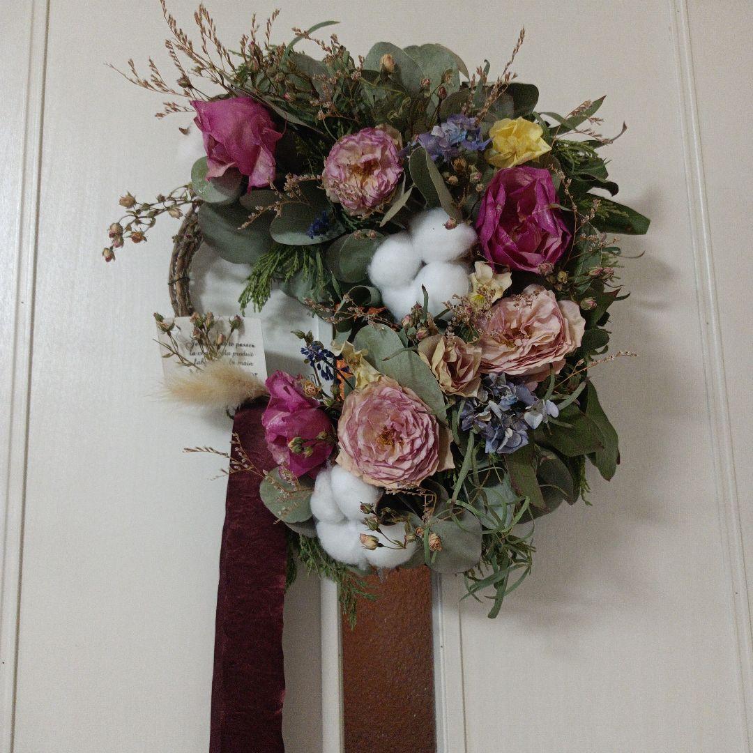 ゆとあさま専用スパニッシュビューティーとローズヒップの大きめリース他