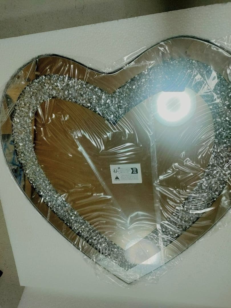 ハート型壁掛けミラー 50x50cm