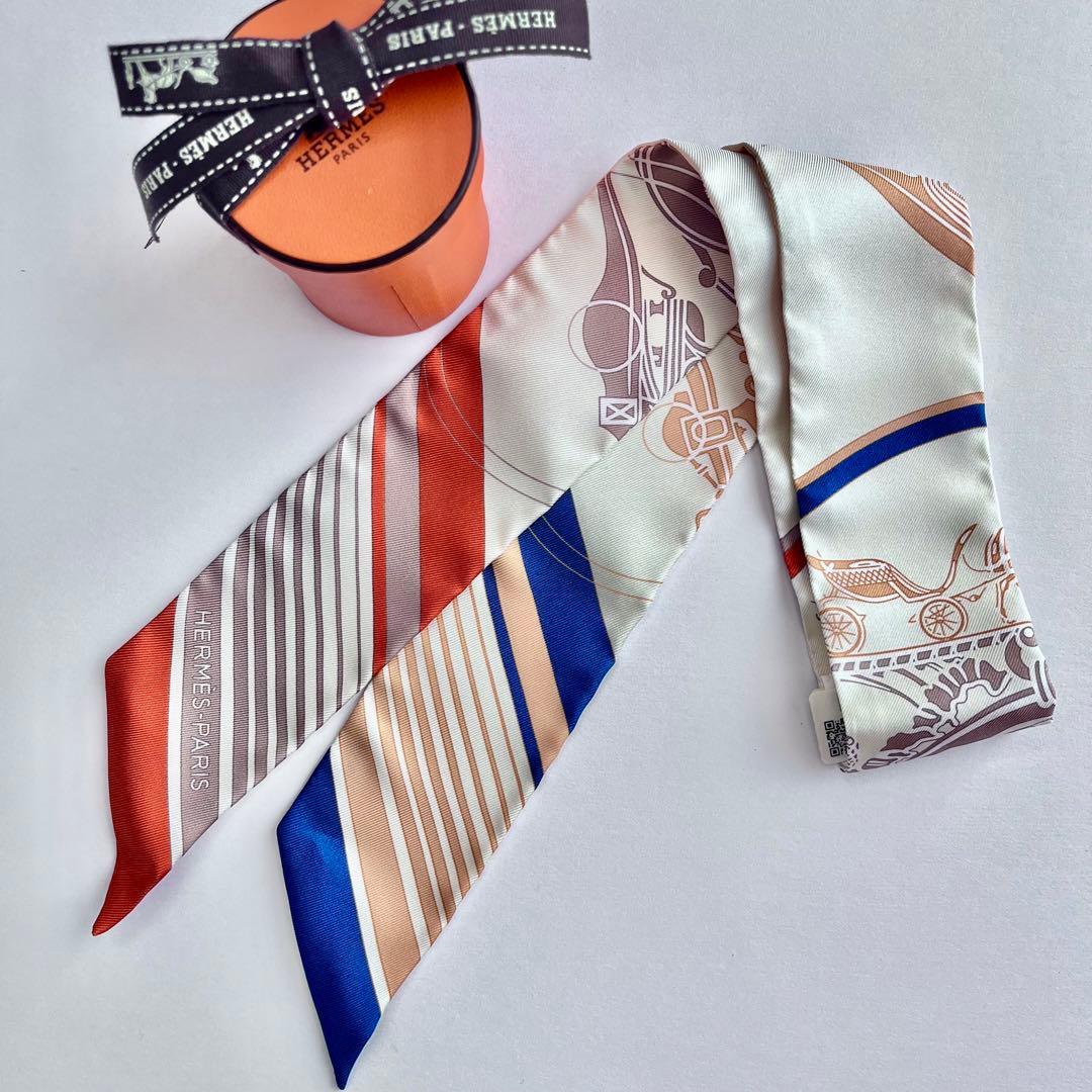 HERMES シルク スカーフ ツイリー　エクスリブリス　新品未使用