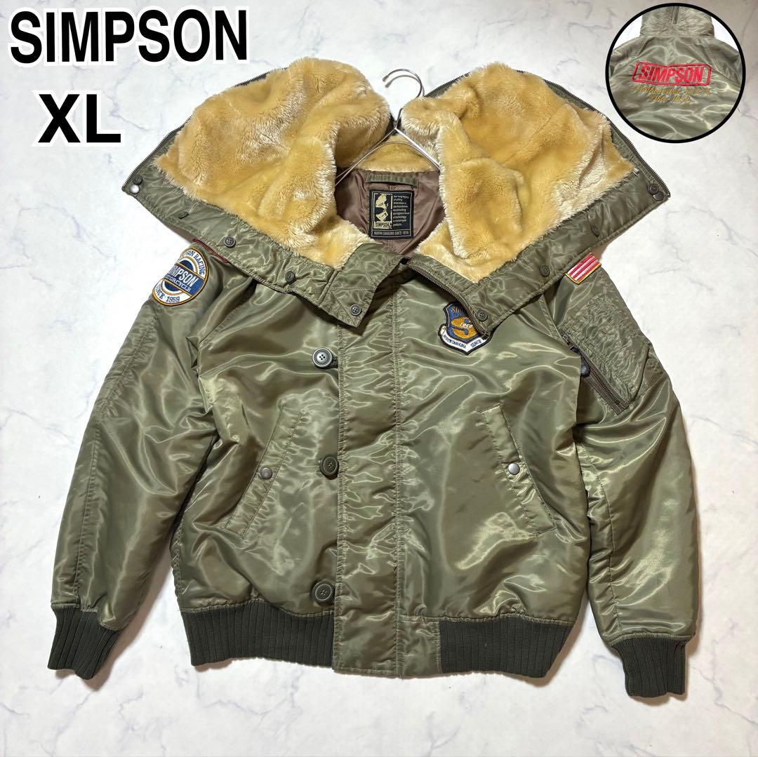 激レア✨SIMPSON N-2B フライトジャケット MA-1 ワッペン カーキ
