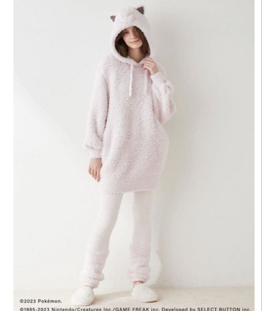 ジェラートピケ ポケモン　プリン　フーディ&レッグウォーマーレギンスセット