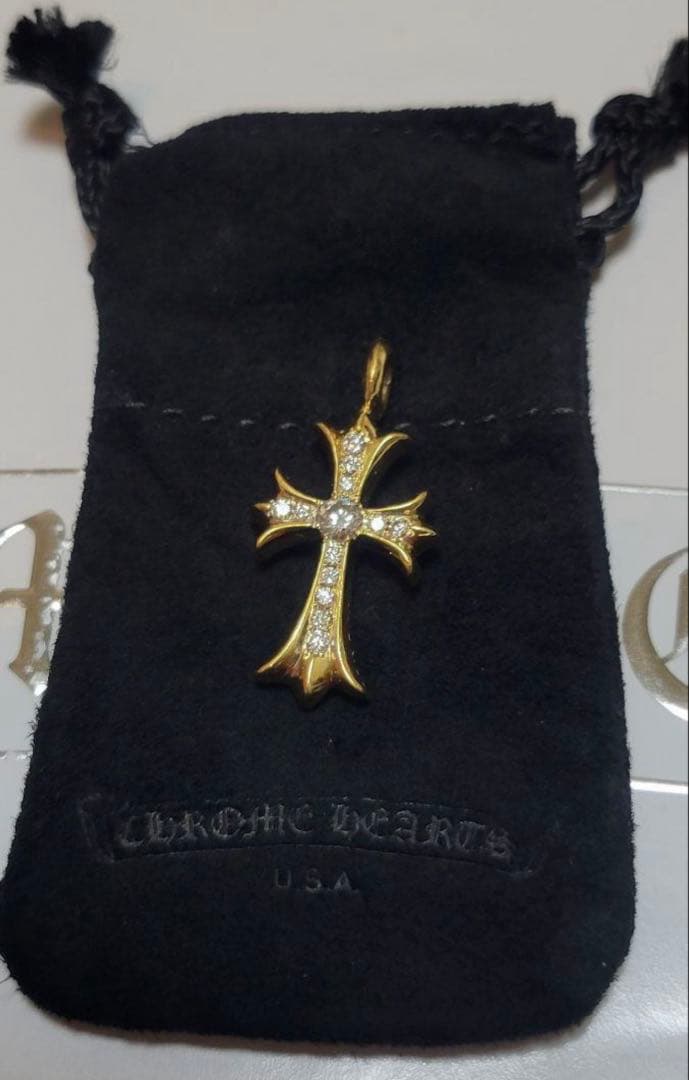 クロムハーツ 22k タイニーファットクロスパ ヴェダイヤ