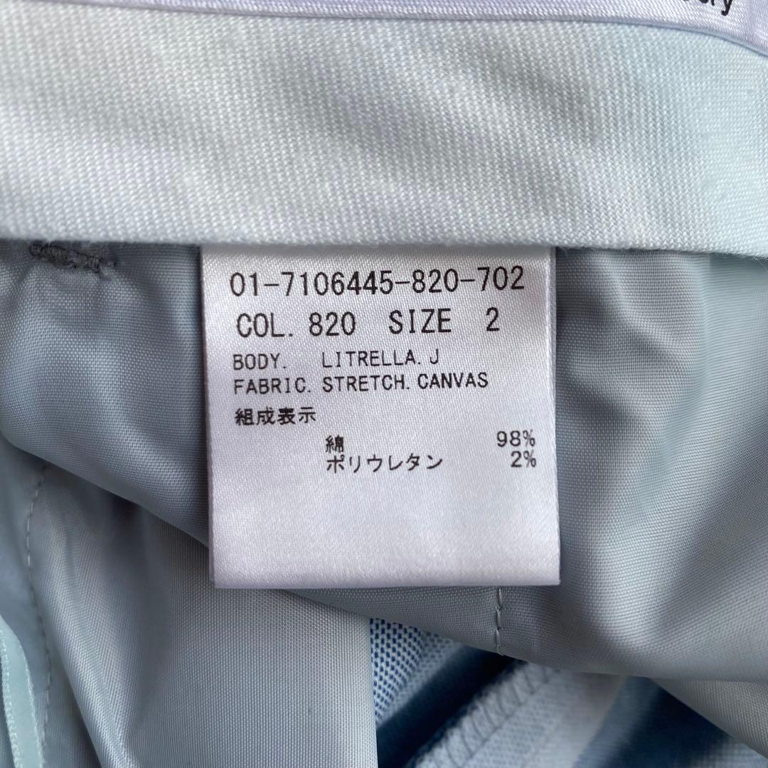 theory×SHIPS リネン混 ノーカラージャケット パンツスーツ M