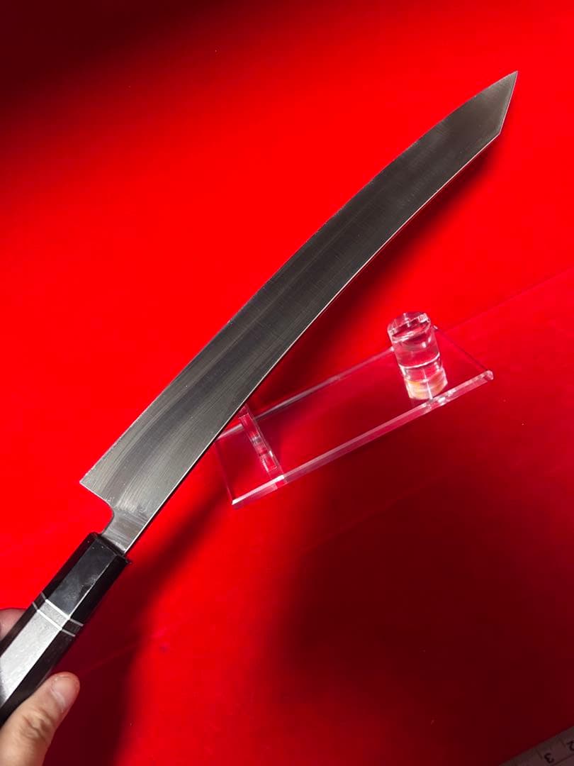 包丁　剣型切付　尺ニ　磨き仕上げ　切味抜群　箱付　未使用品