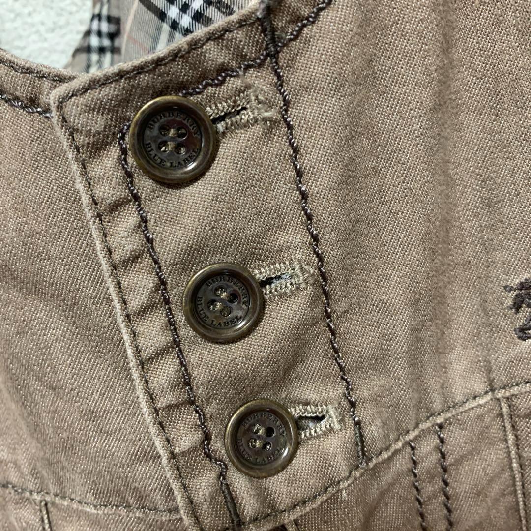 バーバリーブルーレーベル オーバーオール セレブ 高級 騎士 刺繍 ナイトホース