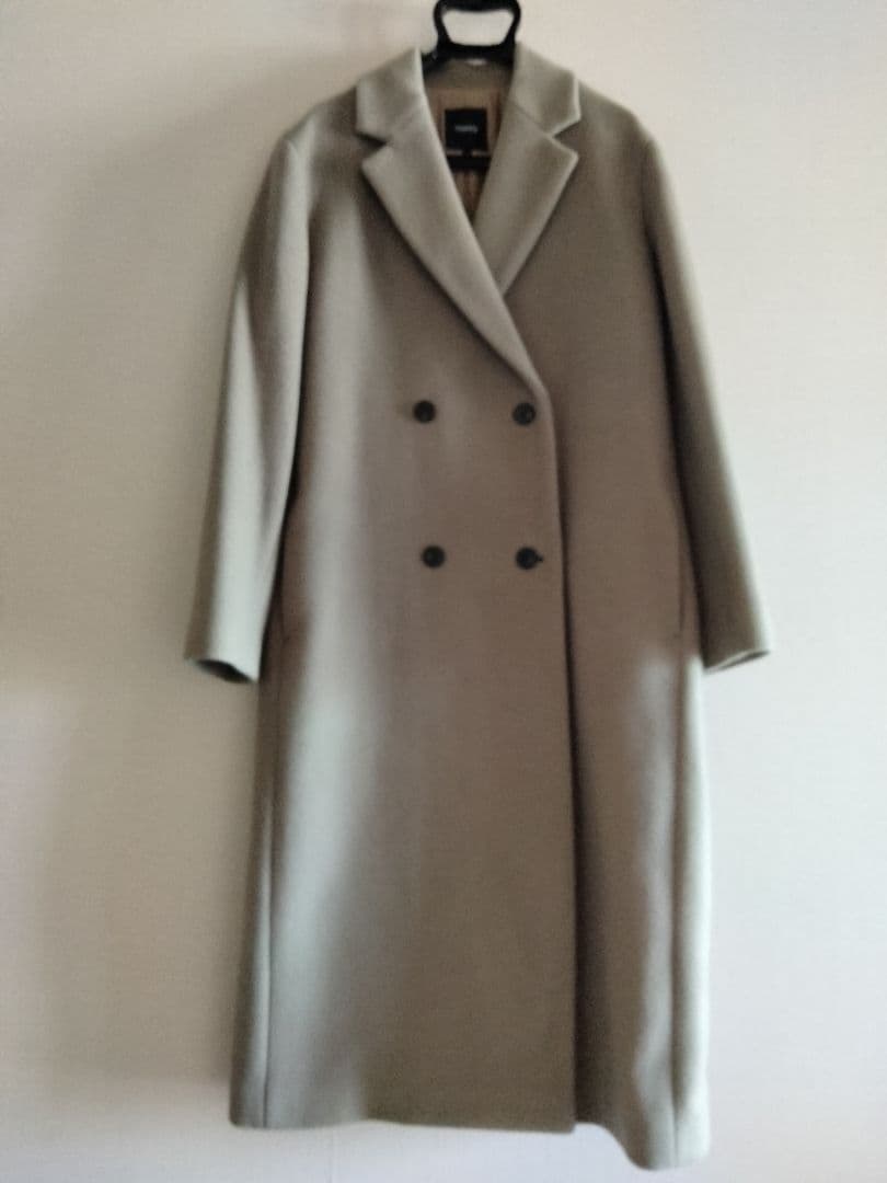 Theory グレー ダブルブレストコート S