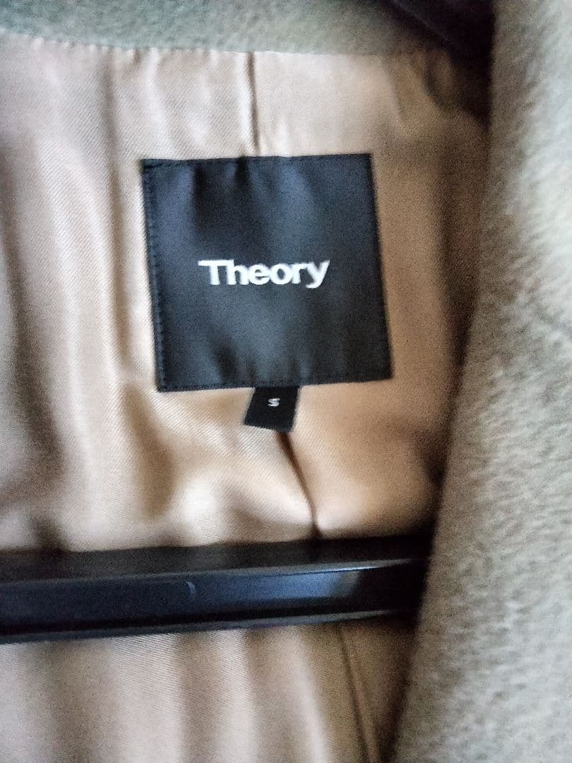 Theory グレー ダブルブレストコート S