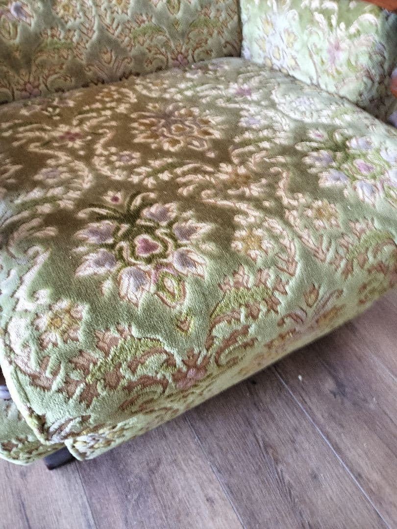 アンティーク　ソファ　金華山　昭和レトロ　1Pソファ　１人掛ソファ