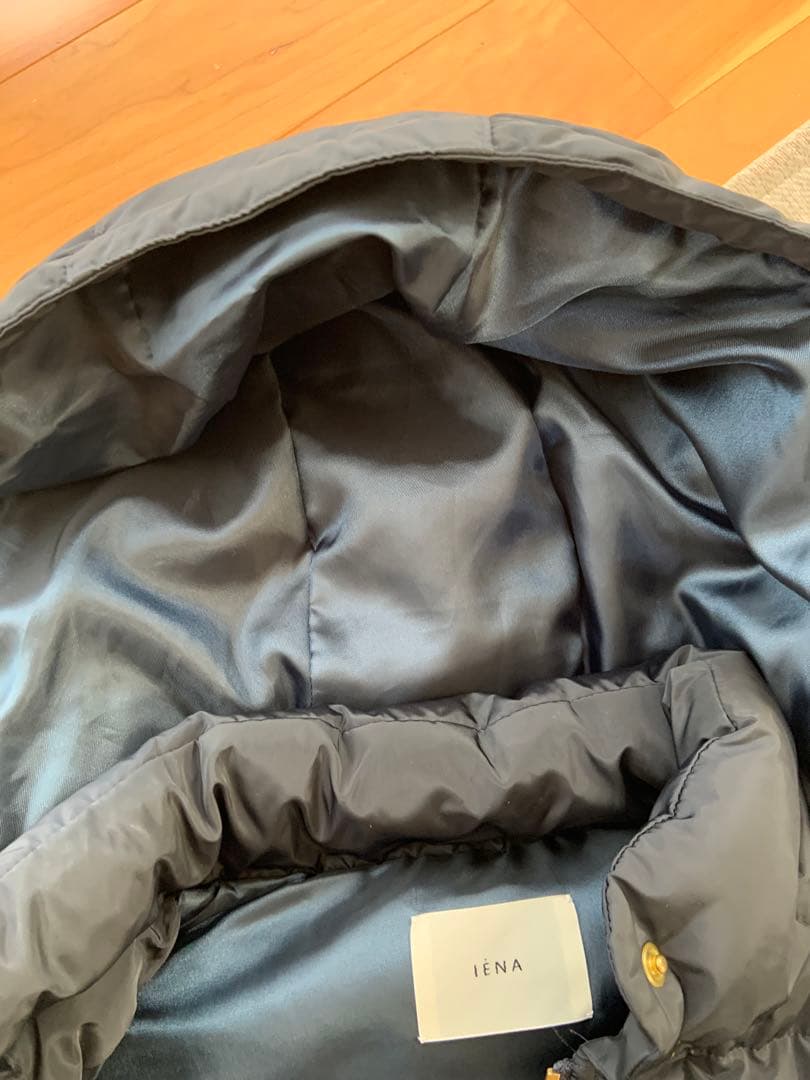 最終お値下げ！IÉNA フード付きネイビー ダウンベスト
