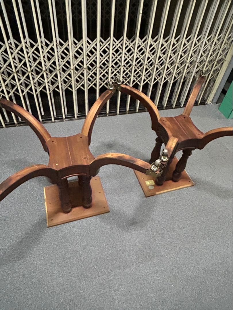 Baker Furniture クラシックテーブル脚 ペア真鍮装飾　キャスター付