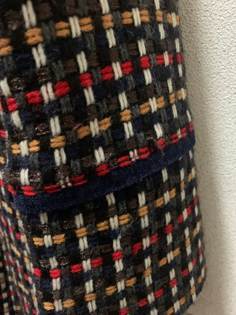 MAC&Co. マルチカラー　ツイードコート