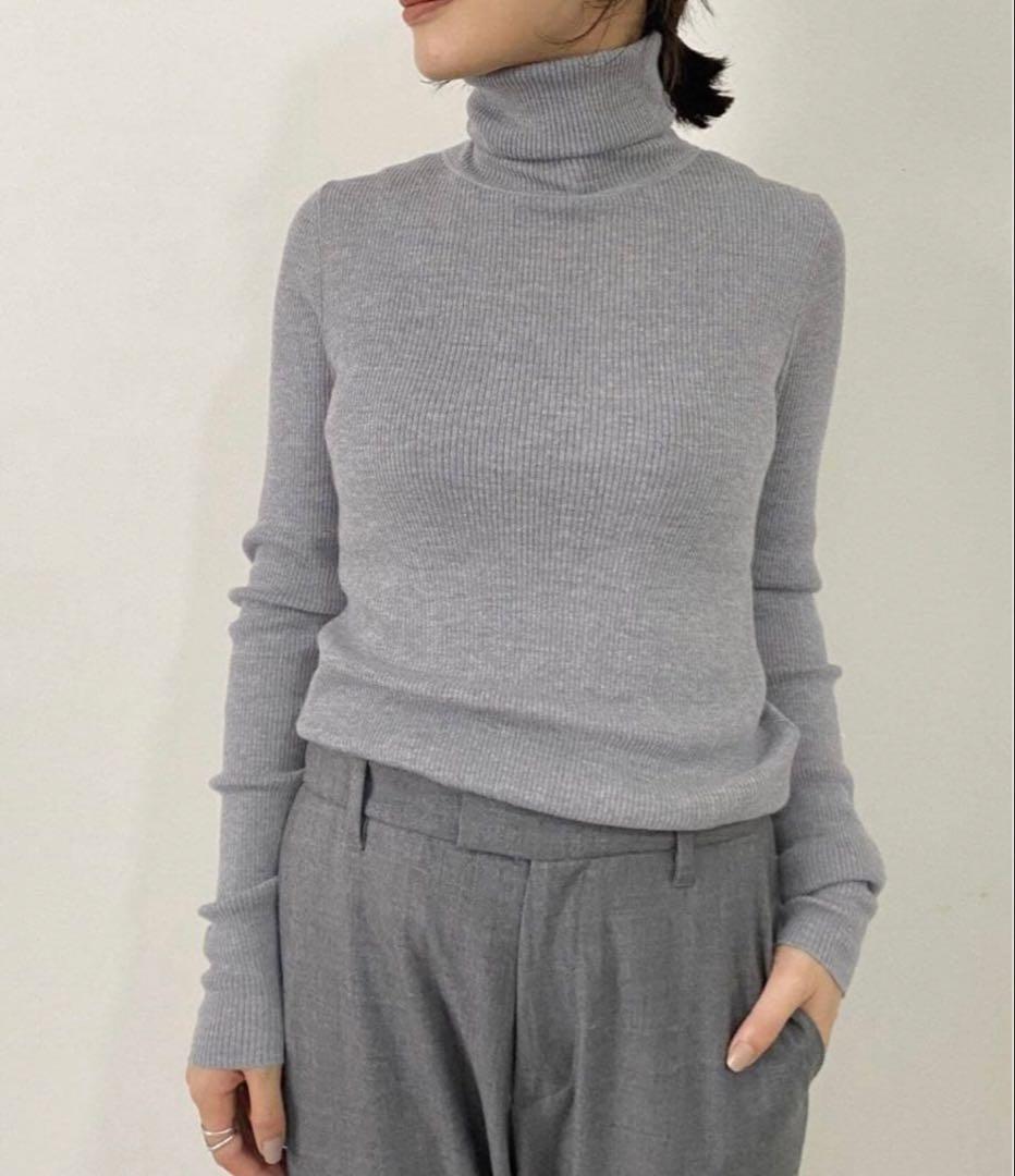 やよさん専用　アパルトモン　Rib Turtlneck Knit リブタートル