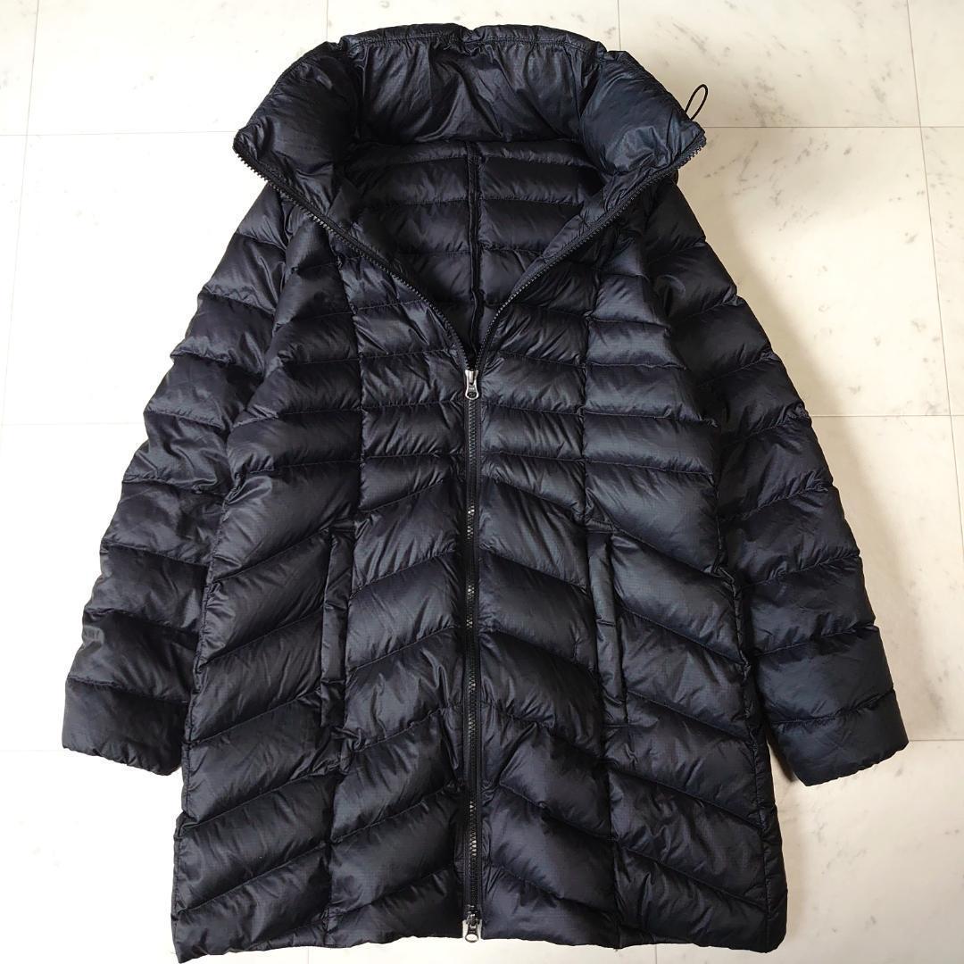 Eddie Bauer フーディーダウンコート EB900 ミドル ブラック M