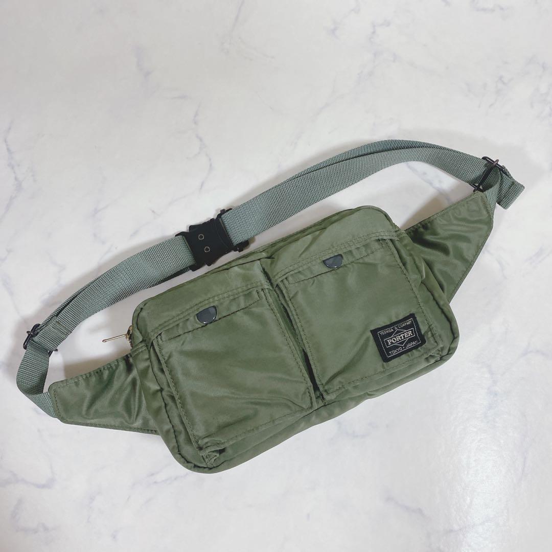 ポーター　PORTER　タンカー　ボディバッグ　斜めがけ　 セージグリーン